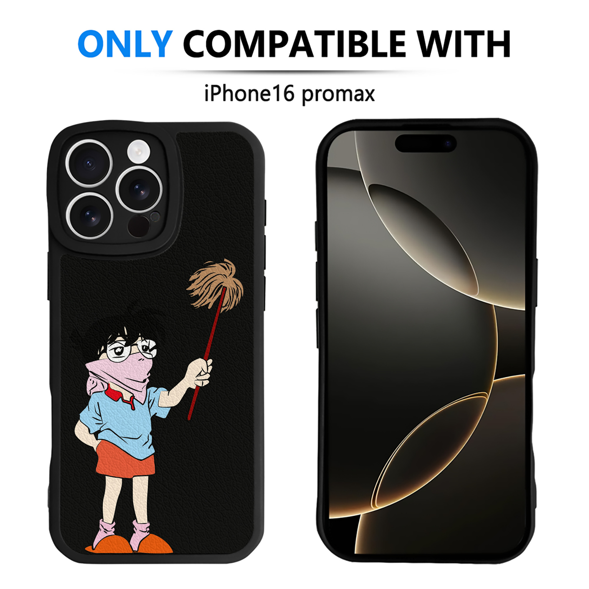 （画像用） 名探偵コナン 江戸川 コナン Detective Conan Conan Edogawa 【iPhone 16シリーズ対応】シリコンスマホケース（レザー調） 材質：シリコン